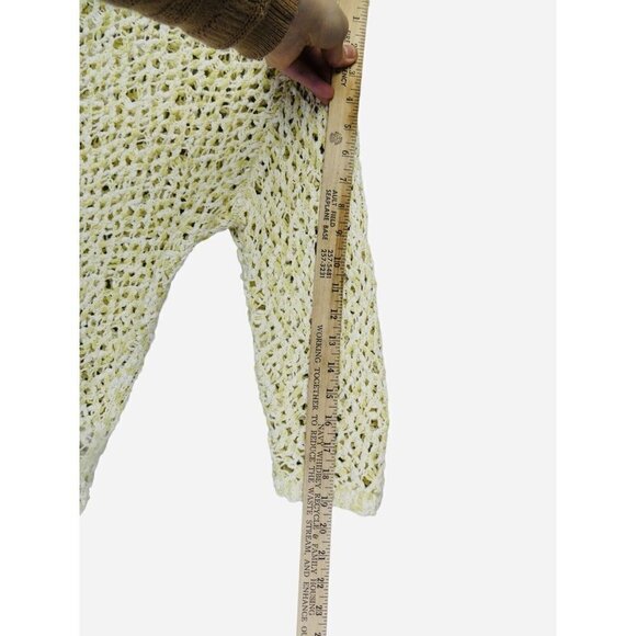 J JILL shirt top Crochet tunic Size L ‎ 3/4 Sleeve hippie boho casual Beach - Picture 5 of 11